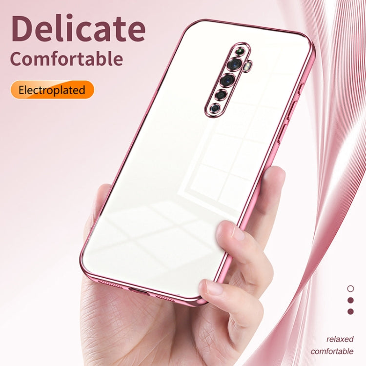 For OPPO Reno2 Z / Reno2 F Transparent Plating Fine Hole Phone Case(Black) - OPPO Cases by PMC TechLife | Online Shopping South Africa | PMC TechLife | Buy Now Pay Later Mobicred
