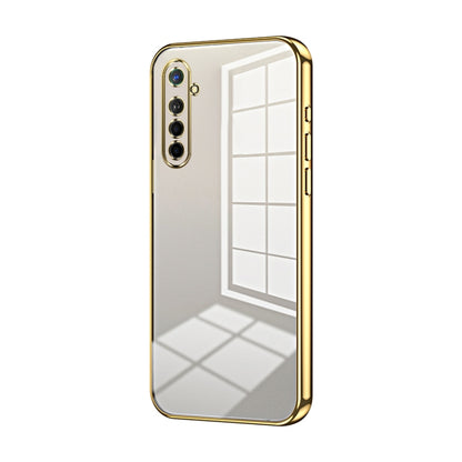 For OPPO K5 / Realme XT/XT 730G Transparent Plating Fine Hole Phone Case(Gold) - OPPO Cases by PMC Jewellery | Online Shopping South Africa | PMC Jewellery | Buy Now Pay Later Mobicred