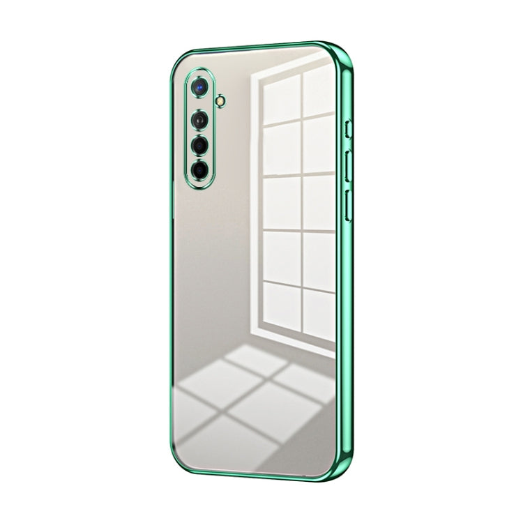 For OPPO K5 / Realme XT/XT 730G Transparent Plating Fine Hole Phone Case(Green) - OPPO Cases by PMC TechLife | Online Shopping South Africa | PMC TechLife | Buy Now Pay Later Mobicred