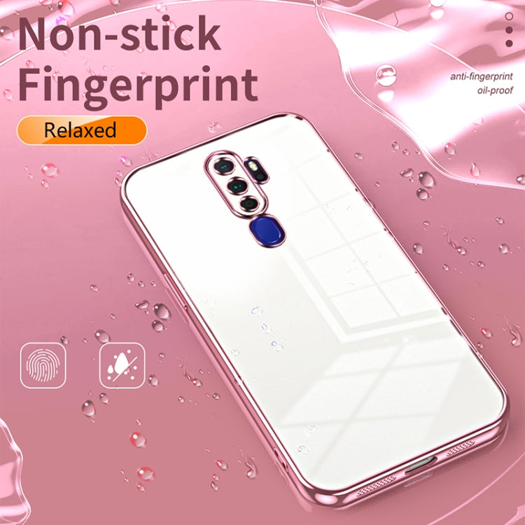 For OPPO A11x / A9 2020 Transparent Plating Fine Hole Phone Case(Pink) - OPPO Cases by PMC TechLife | Online Shopping South Africa | PMC TechLife | Buy Now Pay Later Mobicred