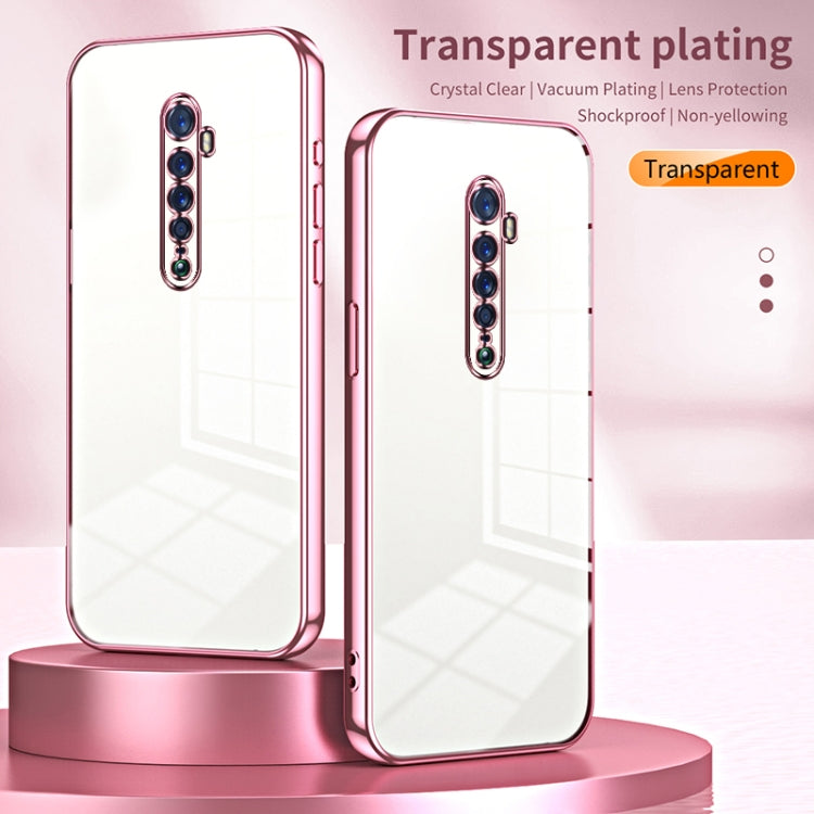 For OPPO Reno2 Transparent Plating Fine Hole Phone Case(Gold) - OPPO Cases by PMC TechLife | Online Shopping South Africa | PMC TechLife | Buy Now Pay Later Mobicred