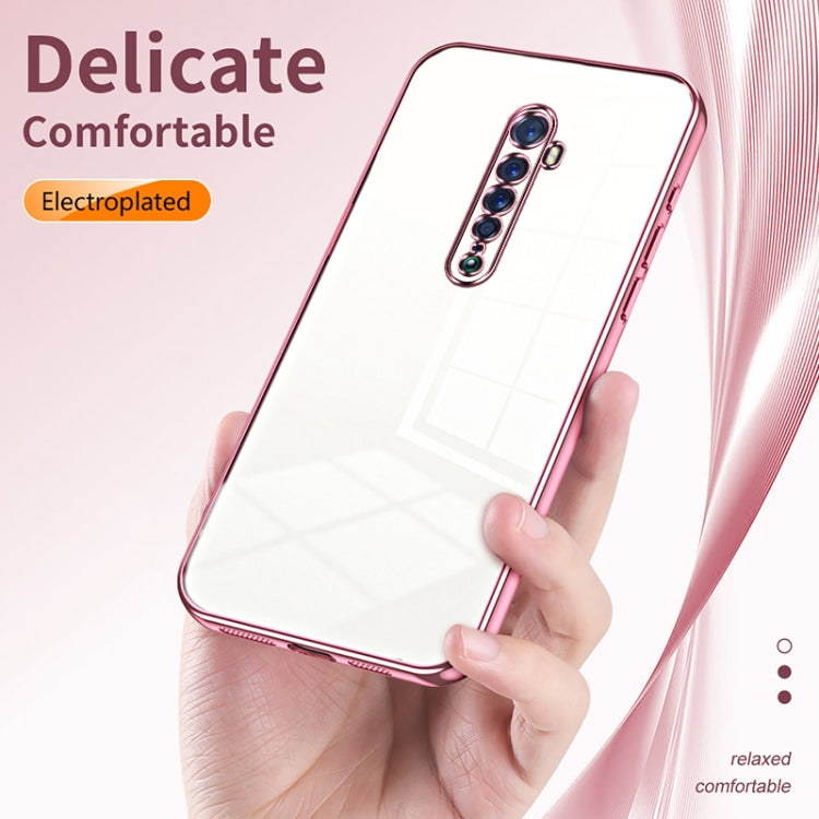 For OPPO Reno2 Transparent Plating Fine Hole Phone Case(Gold) - OPPO Cases by PMC TechLife | Online Shopping South Africa | PMC TechLife | Buy Now Pay Later Mobicred