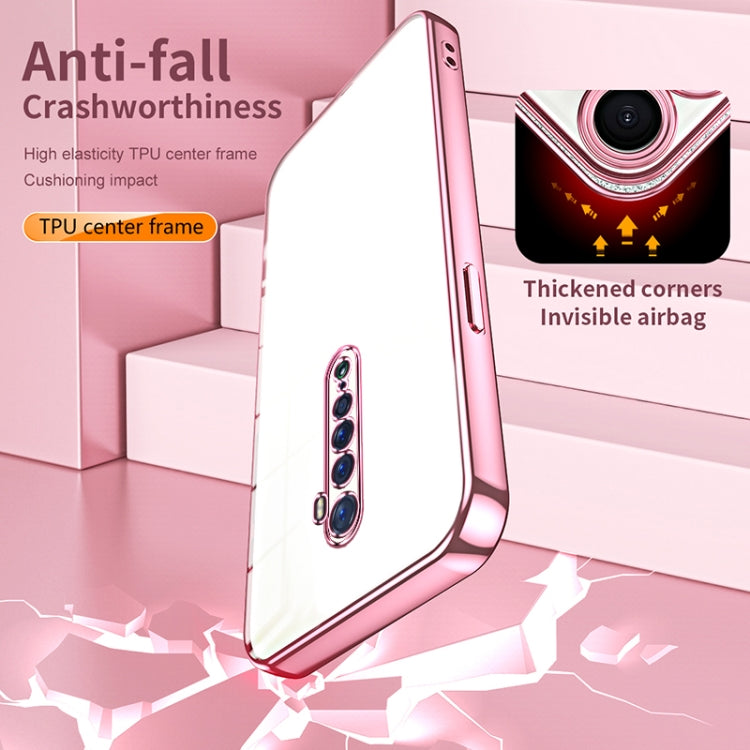 For OPPO Reno2 Transparent Plating Fine Hole Phone Case(Gold) - OPPO Cases by PMC TechLife | Online Shopping South Africa | PMC TechLife | Buy Now Pay Later Mobicred