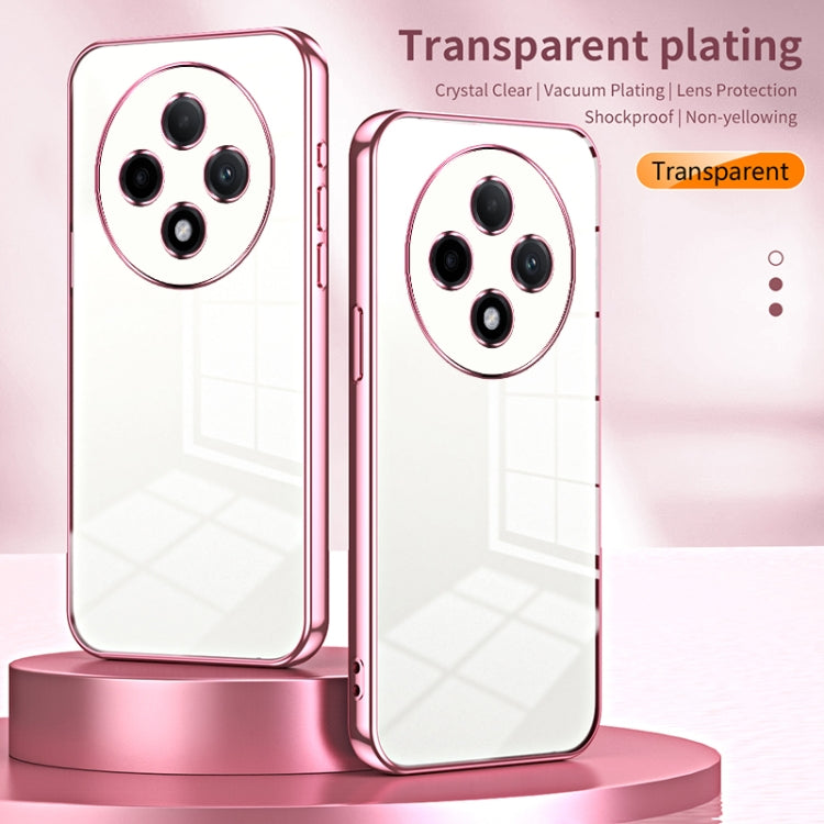 For OPPO A3 Pro Transparent Plating Fine Hole Phone Case(Transparent) - OPPO Cases by PMC TechLife | Online Shopping South Africa | PMC TechLife | Buy Now Pay Later Mobicred