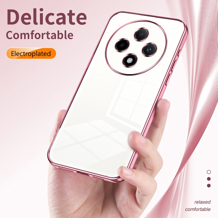 For OPPO A3 Pro Transparent Plating Fine Hole Phone Case(Transparent) - OPPO Cases by PMC TechLife | Online Shopping South Africa | PMC TechLife | Buy Now Pay Later Mobicred