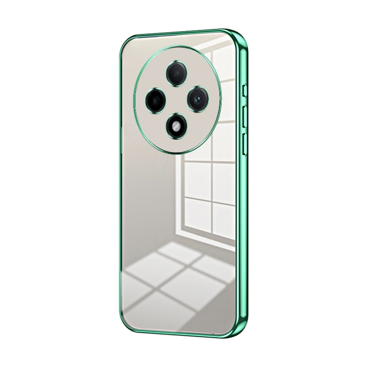 For OPPO A3 Pro Transparent Plating Fine Hole Phone Case(Green) - free shipping - PMC TechLife - Order now!