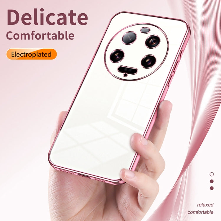 For Xiaomi 13 Ultra Transparent Plating Fine Hole Phone Case(Silver) - 13 Ultra Cases by PMC TechLife | Online Shopping South Africa | PMC TechLife | Buy Now Pay Later Mobicred
