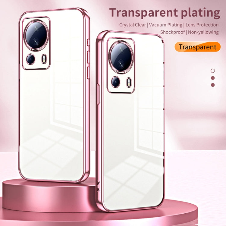 For Xiaomi Civi 2 / 13 Lite Transparent Plating Fine Hole Phone Case(Gold) - 13 Lite Cases by PMC TechLife | Online Shopping South Africa | PMC TechLife | Buy Now Pay Later Mobicred