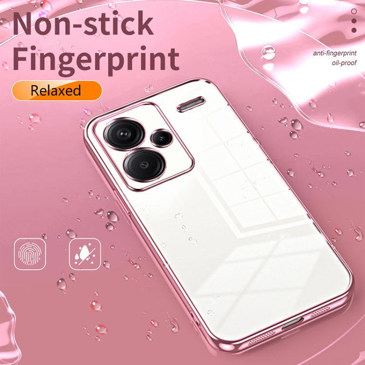 For Xiaomi Redmi Note 13 Pro+ Transparent Plating Fine Hole Phone Case(Gold) - Note 13 Pro+ Cases by PMC TechLife | Online Shopping South Africa | PMC TechLife | Buy Now Pay Later Mobicred