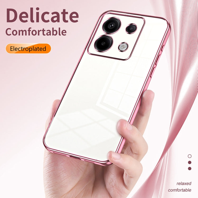 For Xiaomi Redmi Note 13 Pro 5G Transparent Plating Fine Hole Phone Case(Transparent) - Note 13 Pro Cases by PMC Jewellery | Online Shopping South Africa | PMC Jewellery