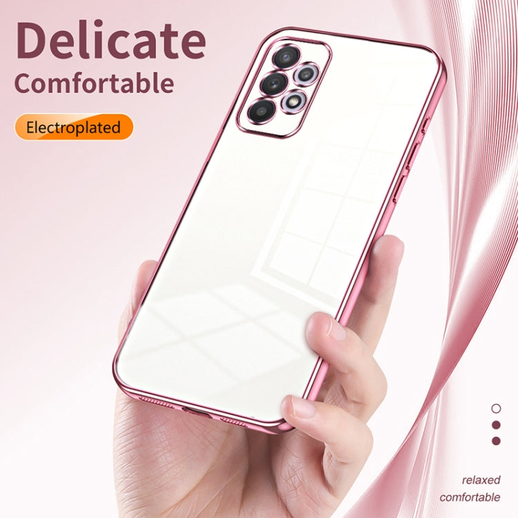 For Samsung Galaxy A32 4G Transparent Plating Fine Hole Phone Case(Blue) - free shipping - PMC TechLife - Order now!