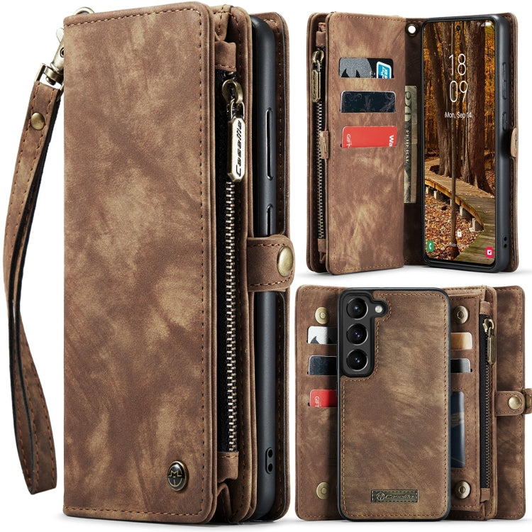 For Samsung Galaxy S24+ 5G CaseMe 008 Detachable Multifunctional Leather Phone Case(Brown) - Galaxy S24+ 5G Cases by CaseMe | Online Shopping South Africa | PMC Jewellery | Buy Now Pay Later Mobicred