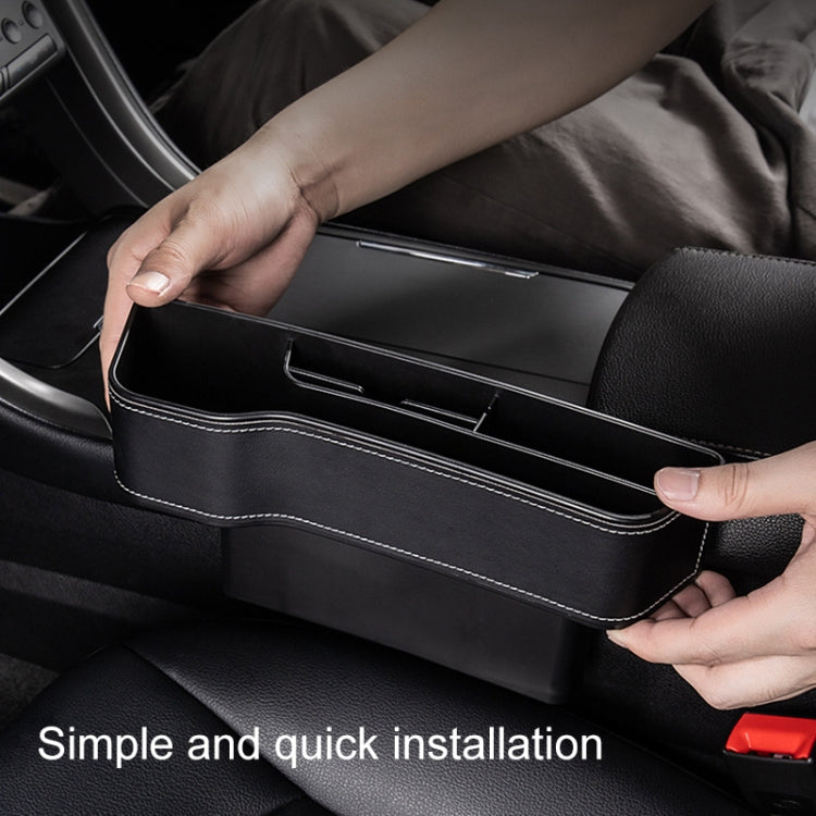 Car Multi-functional Console Box Cup Holder Seat Gap Side Storage Box, Leather Style, Color:Black(Front Passenger Seat) - Stowing Tidying by PMC TechLife | Online Shopping South Africa | PMC TechLife | Buy Now Pay Later Mobicred