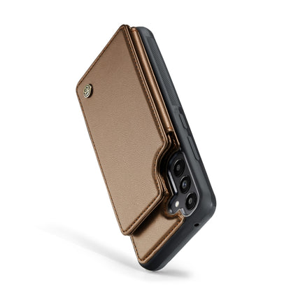 For Samsung Galaxy A35 5G CaseMe C22 PC+TPU Business Style RFID Anti-theft Leather Phone Case(Brown) - Galaxy Phone Cases by CaseMe | Online Shopping South Africa | PMC Jewellery | Buy Now Pay Later Mobicred