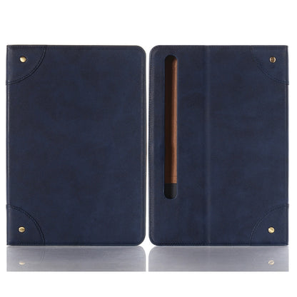 For Samsung Galaxy Tab S9 FE Retro Book Leather Tablet Case(Dark Blue) - Galaxy Tab S9 FE by PMC Jewellery | Online Shopping South Africa | PMC Jewellery | Buy Now Pay Later Mobicred