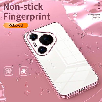 For Huawei Pura 70 Pro Transparent Plating Fine Hole Phone Case(Transparent) - Huawei Cases by PMC Jewellery | Online Shopping South Africa | PMC Jewellery | Buy Now Pay Later Mobicred