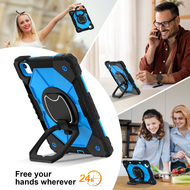 For iPad Air 11 2024 Contrast Color Robot Silicone Hybrid PC Tablet Case(Black Blue) - iPad Air 11 2024 Cases by PMC TechLife | Online Shopping South Africa | PMC TechLife | Buy Now Pay Later Mobicred