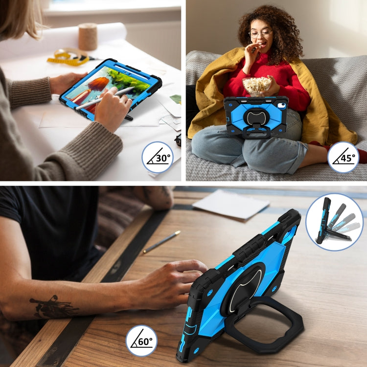 For iPad Air 11 2024 Contrast Color Robot Silicone Hybrid PC Tablet Case(Black Blue) - iPad Air 11 2024 Cases by PMC TechLife | Online Shopping South Africa | PMC TechLife | Buy Now Pay Later Mobicred