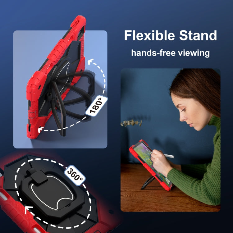 For iPad Air 11 2025 / 2024 Contrast Color Robot Silicone Hybrid PC Tablet Case(Red Black) - iPad Air 11 2025 / 2024 Cases by PMC TechLife | Online Shopping South Africa | PMC TechLife | Buy Now Pay Later Mobicred