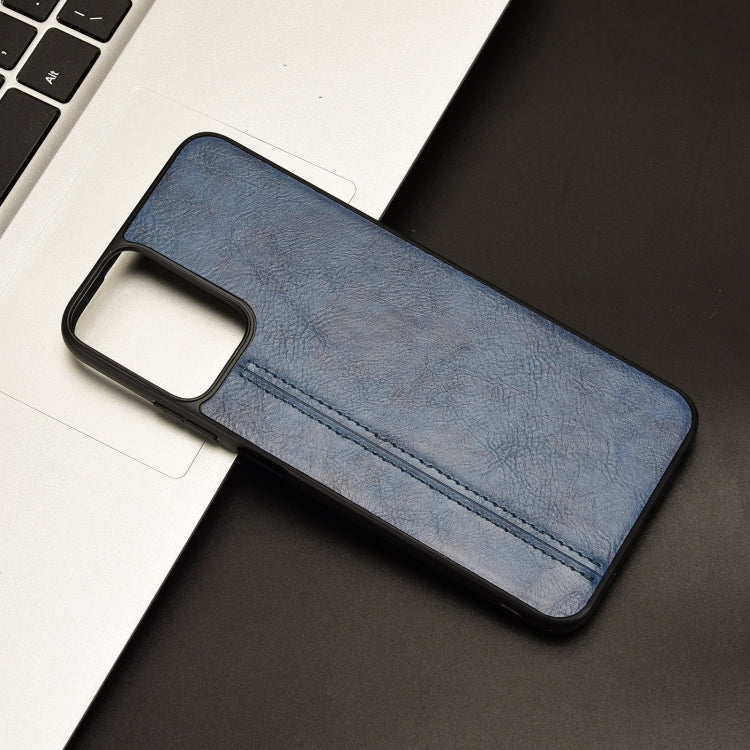 For Motorola Moto G Power 5G 2024 Cow Pattern Sewing Back Cover Phone Case(Blue) - Motorola Cases by PMC Jewellery | Online Shopping South Africa | PMC Jewellery | Buy Now Pay Later Mobicred