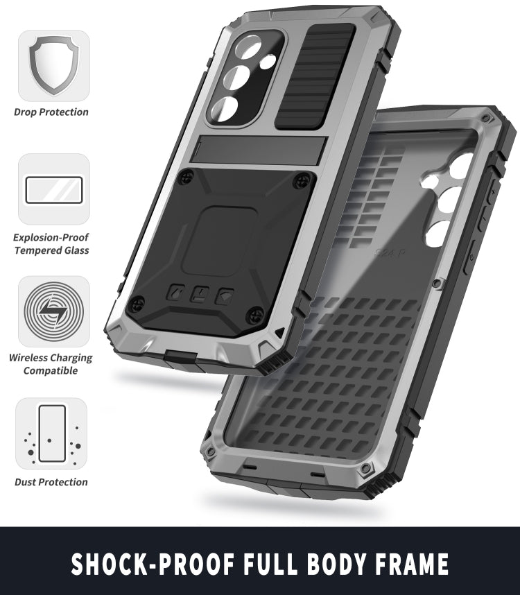 For Samsung Galaxy S24+ 5G R-JUST Life Waterproof Dustproof Shockproof Phone Case(Silver) - Galaxy S24+ 5G Cases by R-JUST | Online Shopping South Africa | PMC TechLife | Buy Now Pay Later Mobicred