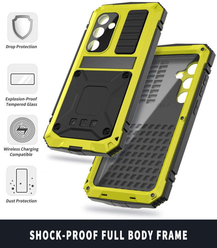 For Samsung Galaxy S24 5G R-JUST Life Waterproof Dustproof Shockproof Phone Case(Yellow) - Galaxy S24 5G Cases by R-JUST | Online Shopping South Africa | PMC TechLife | Buy Now Pay Later Mobicred