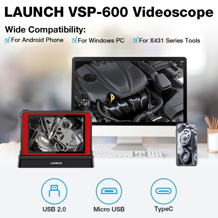 LAUNCH VSP-600 For X431 Pro3S+ / V / V+ / PAD-V USB HD Endoscope Car Repair Tool -  by PMC TechLife | Online Shopping South Africa | PMC TechLife
