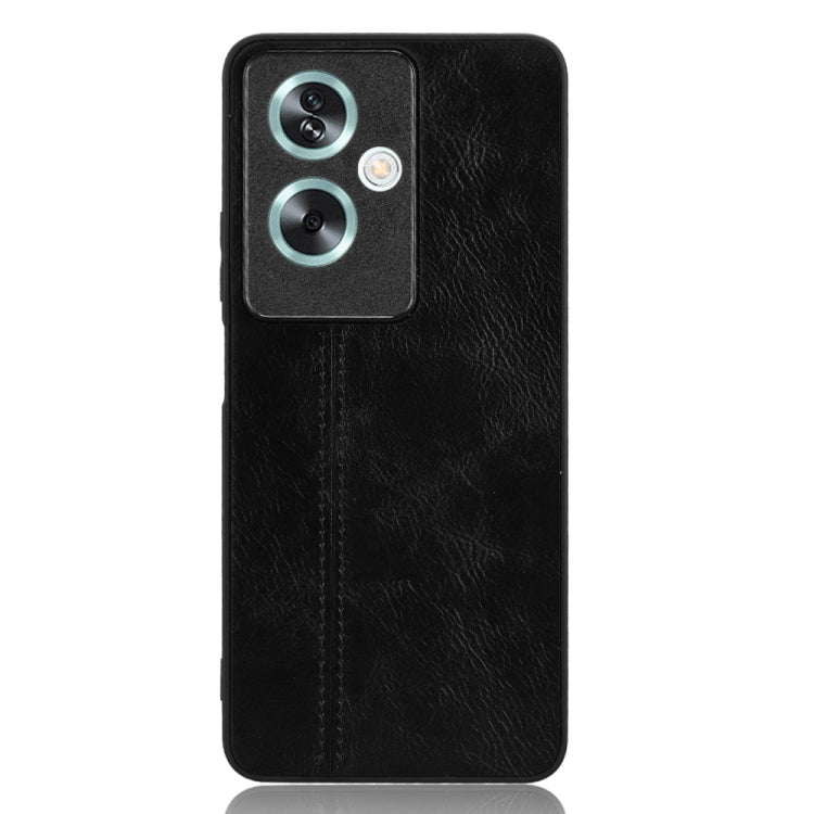 For OPPO A79 5G Cow Pattern Sewing Back Cover Phone Case(Black) - OPPO Cases by PMC TechLife | Online Shopping South Africa | PMC TechLife | Buy Now Pay Later Mobicred