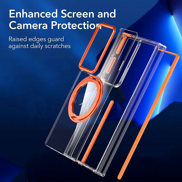 For Samsung Galaxy S24+ 5G Magnetic 360 Degree Rotating Holder Phone Case(Orange) - Galaxy S24+ 5G Cases by PMC Jewellery | Online Shopping South Africa | PMC Jewellery | Buy Now Pay Later Mobicred
