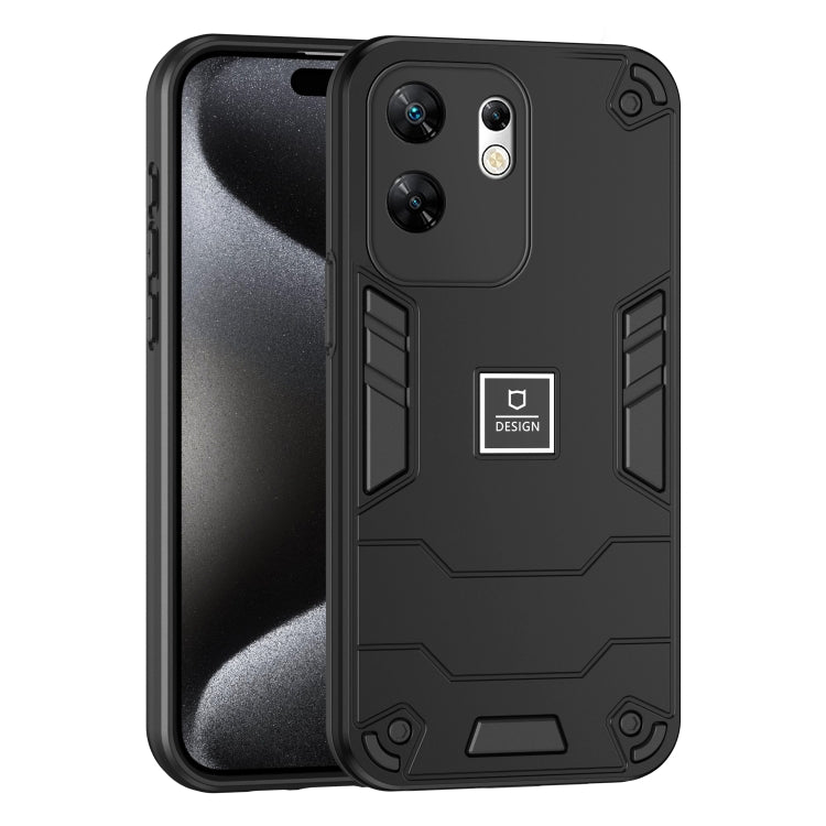 For Infinix Zero 30 4G 2 in 1 Shockproof Phone Case(Black) - Infinix Cases by PMC TechLife | Online Shopping South Africa | PMC TechLife | Buy Now Pay Later Mobicred