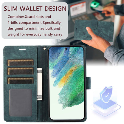 For Samsung Galaxy S24+ / S25+ 5G Orchid Butterfly Embossed Leather Phone Case(Green) - Galaxy S24+ 5G Cases by PMC Jewellery | Online Shopping South Africa | PMC Jewellery | Buy Now Pay Later Mobicred