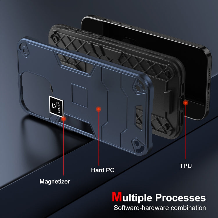 For Tecno Camon 18P 2 in 1 Shockproof Phone Case(Blue) - Tecno Cases by PMC TechLife | Online Shopping South Africa | PMC TechLife | Buy Now Pay Later Mobicred