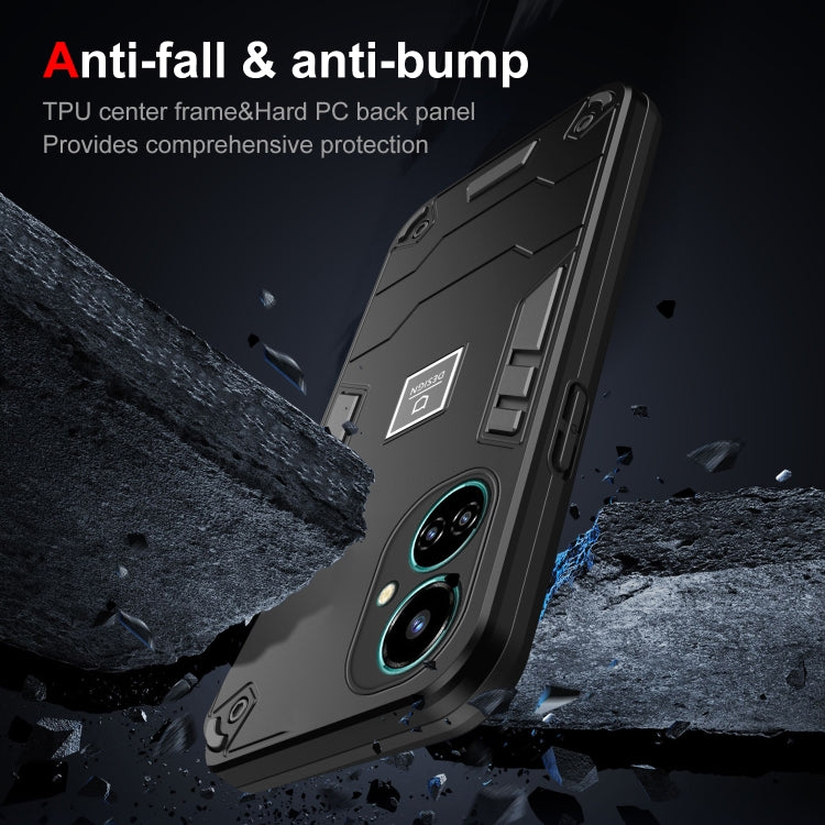 For Tecno Camon 19 2 in 1 Shockproof Phone Case(Black) - free shipping - PMC TechLife - Order now!