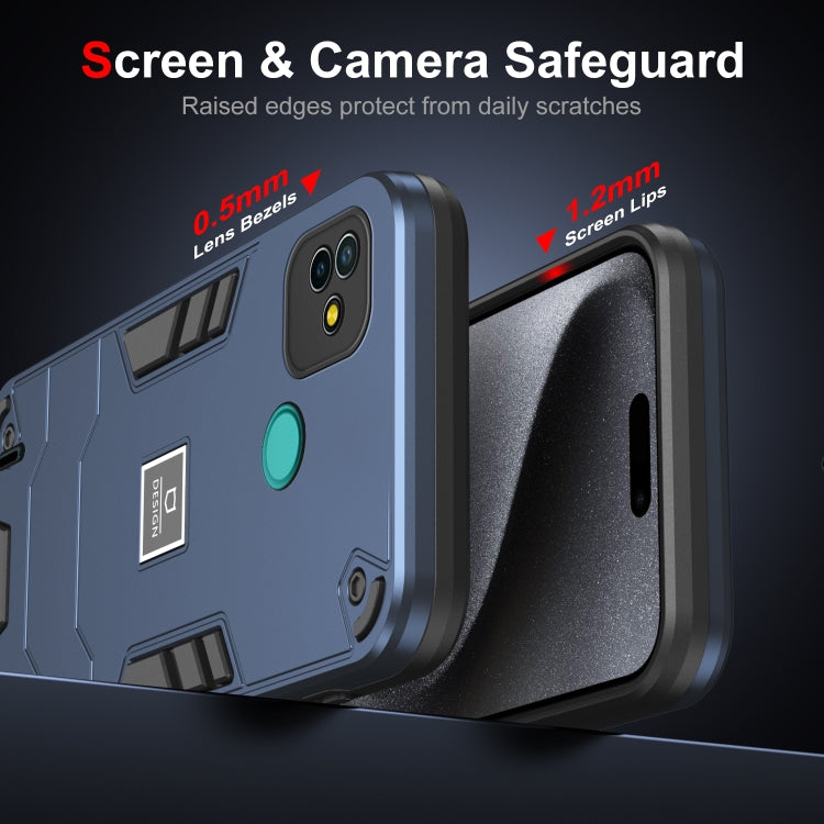 For Tecno Pop 5P 2 in 1 Shockproof Phone Case(Blue) - Tecno Cases by PMC TechLife | Online Shopping South Africa | PMC TechLife | Buy Now Pay Later Mobicred