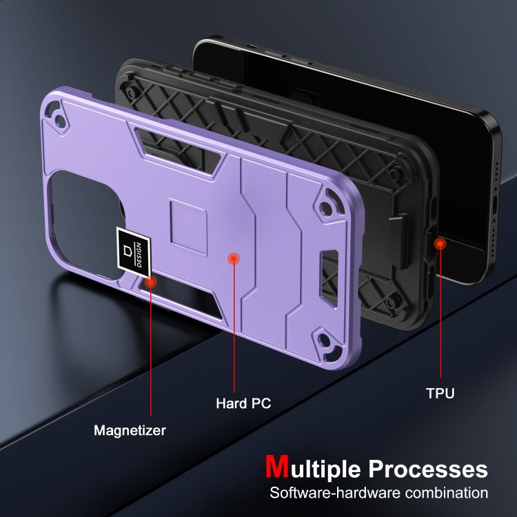 For Tecno Pova 5 Pro 2 in 1 Shockproof Phone Case(Purple) - Tecno Cases by PMC Jewellery | Online Shopping South Africa | PMC Jewellery | Buy Now Pay Later Mobicred