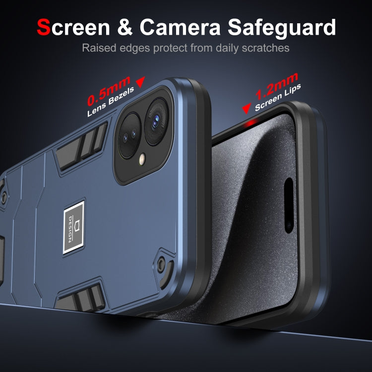 For Tecno Spark 9 Pro 2 in 1 Shockproof Phone Case(Blue) - Tecno Cases by PMC TechLife | Online Shopping South Africa | PMC TechLife | Buy Now Pay Later Mobicred