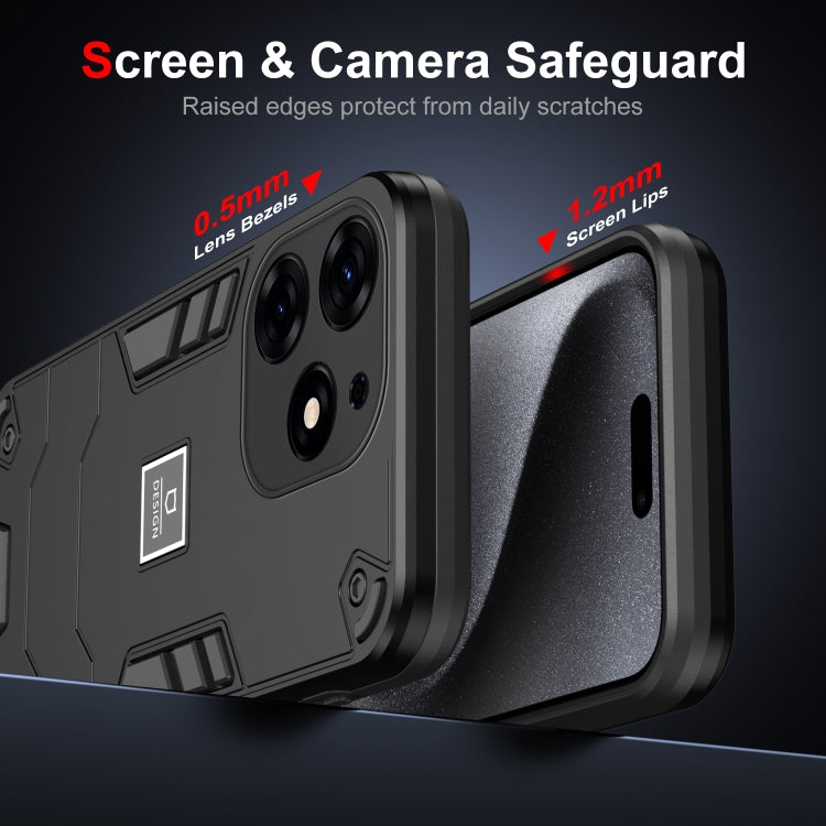 For Tecno Spark 10 Pro 2 in 1 Shockproof Phone Case(Black) - Tecno Cases by PMC TechLife | Online Shopping South Africa | PMC TechLife | Buy Now Pay Later Mobicred