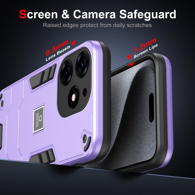 For Tecno Spark 10 Pro 2 in 1 Shockproof Phone Case(Purple) - Tecno Cases by PMC TechLife | Online Shopping South Africa | PMC TechLife | Buy Now Pay Later Mobicred