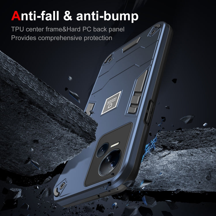 For Tecno Spark 10 5G 2 in 1 Shockproof Phone Case(Blue) - Tecno Cases by PMC TechLife | Online Shopping South Africa | PMC TechLife | Buy Now Pay Later Mobicred