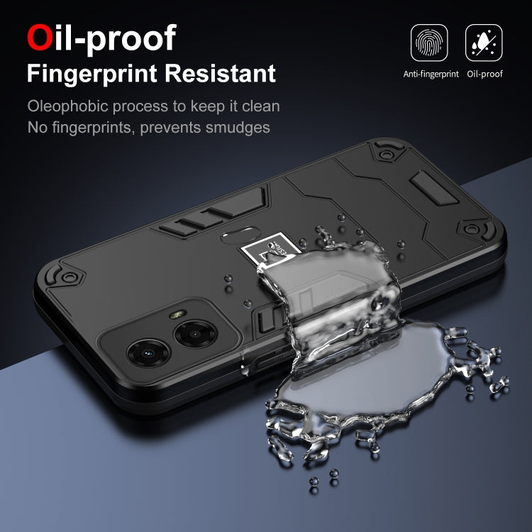 For Motorola Moto G 2024 5G Shockproof TPU Hybrid PC Phone Case(Black) - Motorola Cases by PMC Jewellery | Online Shopping South Africa | PMC Jewellery | Buy Now Pay Later Mobicred