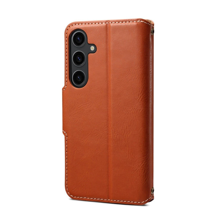 For Samsung Galaxy S24+ 5G Denior Cowhide Texture Wallet Style Leather Phone Case(Brown) - free shipping - PMC Jewellery - Order now!
