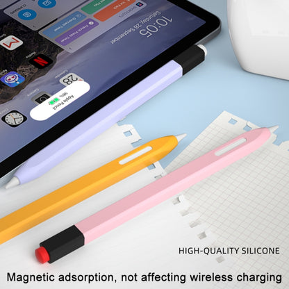 For Apple Pencil 2 Retro Pencil Style Stylus Pen Protective Case(Orange) - Pencil Accessories by PMC Jewellery | Online Shopping South Africa | PMC Jewellery | Buy Now Pay Later Mobicred