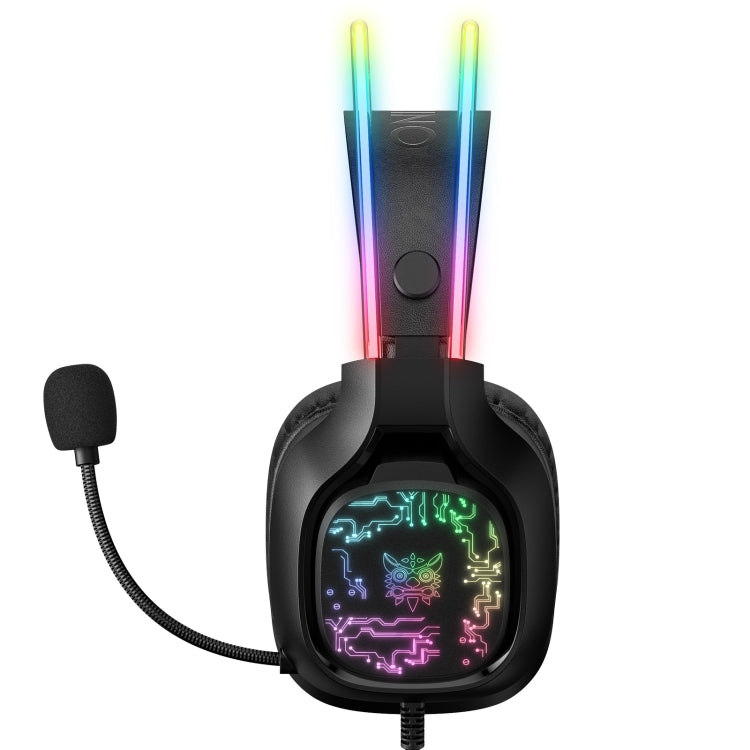 ONIKUMA X22 USB + 3.5mm Colorful Light Wired Gaming Headset with Mic, Cable length: 1.8m(Black) - free shipping - PMC Jewellery - Order now!