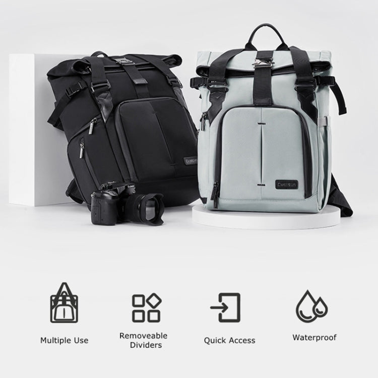 Cwatcun D95 Large Capacity Photography Backpack Shoulders Laptop Camera Bag, Size:30.5 x 18 x 38cm(Dark Black) - free shipping - PMC TechLife - Order now!
