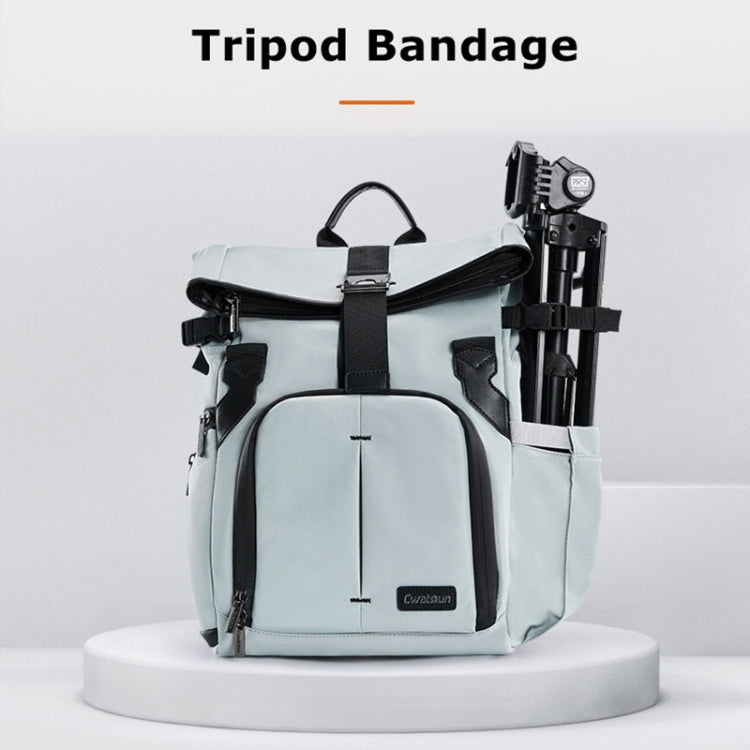 Cwatcun D95 Large Capacity Photography Backpack Shoulders Laptop Camera Bag, Size:27 x 37 x 16cm(Silver Grey) - free shipping - PMC TechLife - Order now!
