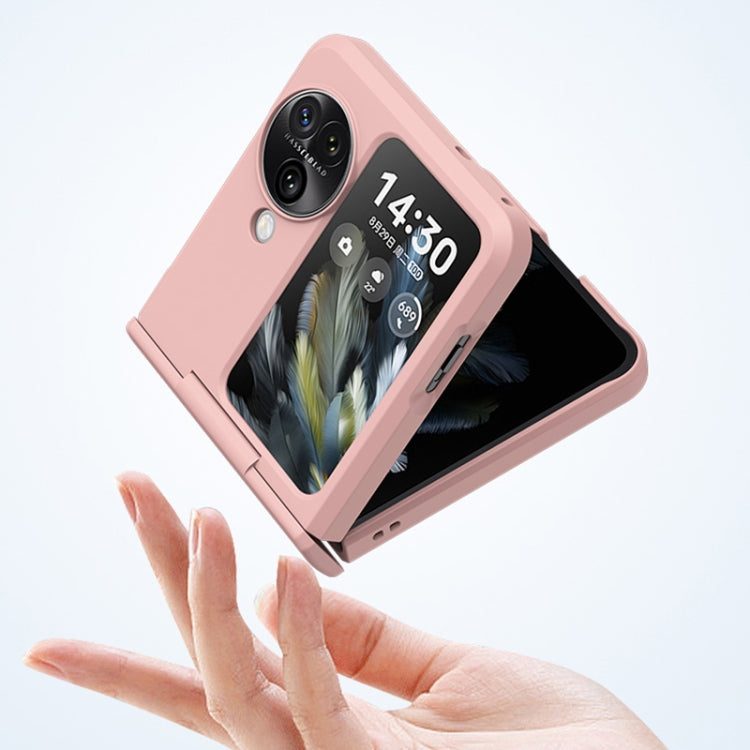 For OPPO Find N3 Flip PC Skin Feel Integrated Foldable Mid Shaft Phone Case(Yellow) - Find N3 Flip Cases by PMC TechLife | Online Shopping South Africa | PMC TechLife | Buy Now Pay Later Mobicred