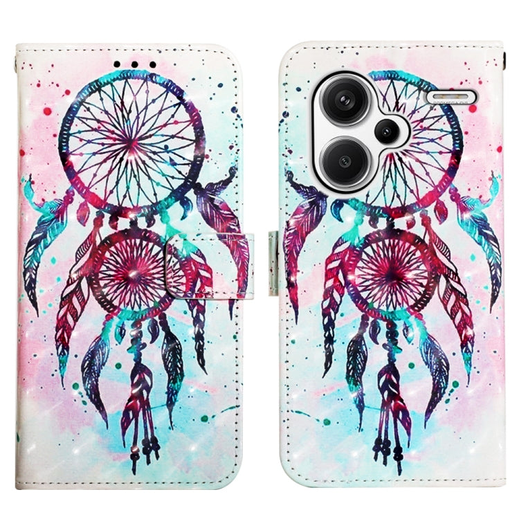 For Xiaomi Redmi Note 13 Pro+ 5G 3D Painting Horizontal Flip Leather Phone Case(Color Drop Wind Chimes) - Note 13 Pro+ Cases by PMC TechLife | Online Shopping South Africa | PMC TechLife | Buy Now Pay Later Mobicred