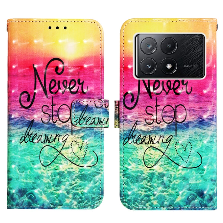 For Xiaomi Redmi K70E 3D Painting Horizontal Flip Leather Phone Case(Chasing Dreams) - K70E Cases by PMC TechLife | Online Shopping South Africa | PMC TechLife | Buy Now Pay Later Mobicred