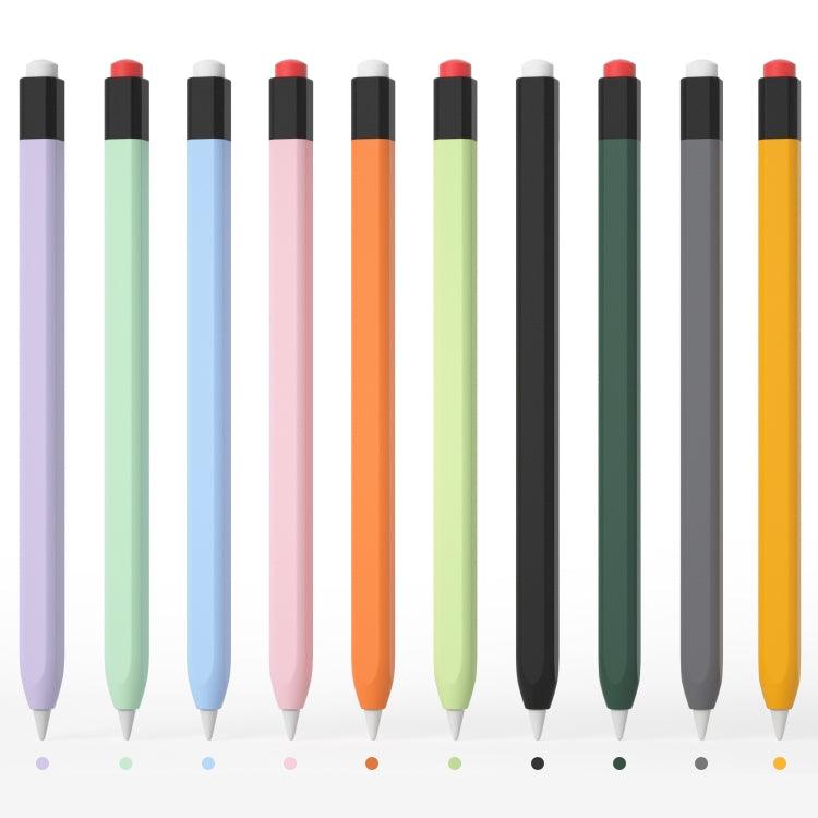 For Apple Pencil 1 Retro Pencil Style Liquid Silicone Stylus Case(Blue) - free shipping - PMC TechLife - Order now!