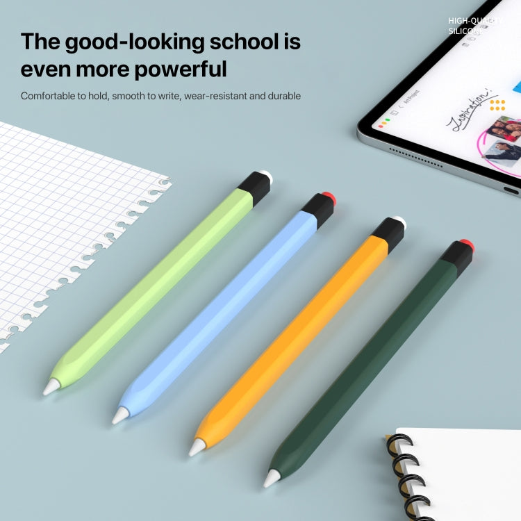 For Apple Pencil 1 Retro Pencil Style Liquid Silicone Stylus Case(Blue) - free shipping - PMC TechLife - Order now!